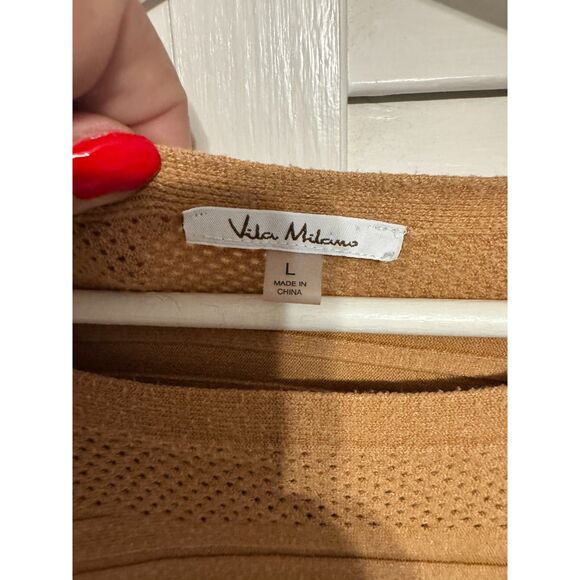 VILA MILANO MONOCHROME STRIPE COZY MINIMALIST SWEATER SZ L - Picture 2 of 3